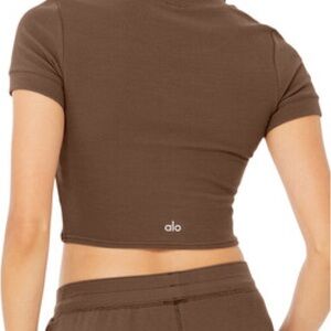 ALO Yoga Micro Waffle Sierra Short Sleeve Top